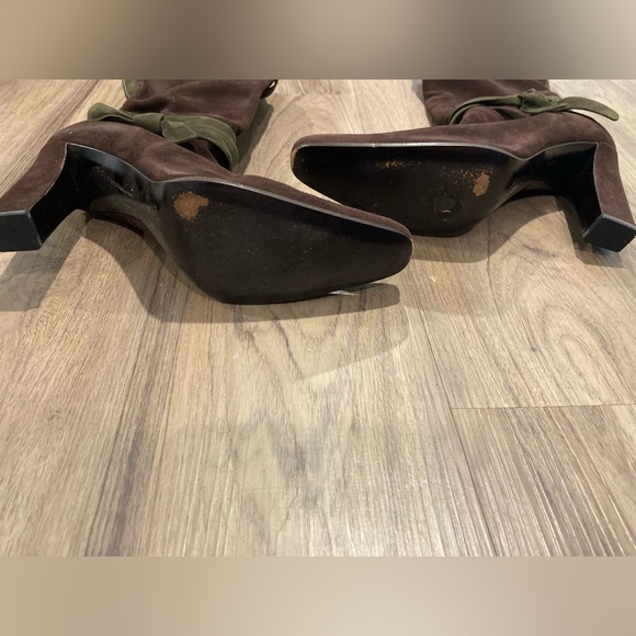 Vintage brown with green bows PRADA boots!!! - Picture 4 of 5